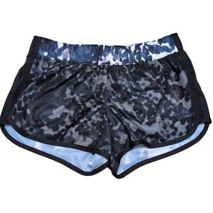 Adidas Running Shorts Floral Camo Print Black Mesh Overlay Women's Small